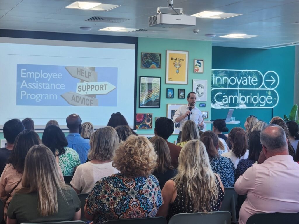 Speaker sharing practical occupational-psychology strategies to improve staff retention and reduce sickness absence and improve staff retention in a UK workplace